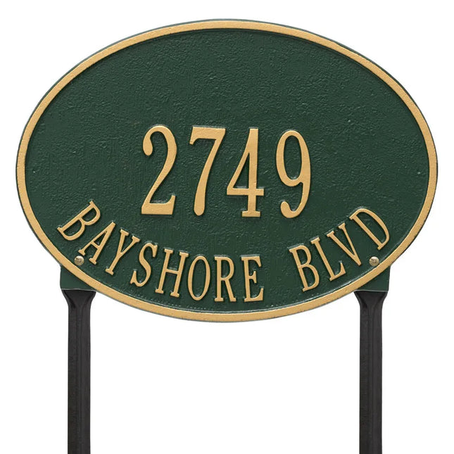 Personalized Hawthorne Lawn Address Plaque - 2 Line