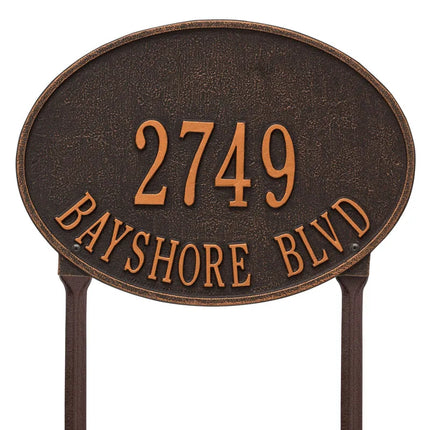Personalized Hawthorne Lawn Address Plaque - 2 Line