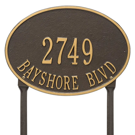 Personalized Hawthorne Lawn Address Plaque - 2 Line