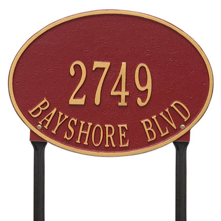 Personalized Hawthorne Lawn Address Plaque - 2 Line