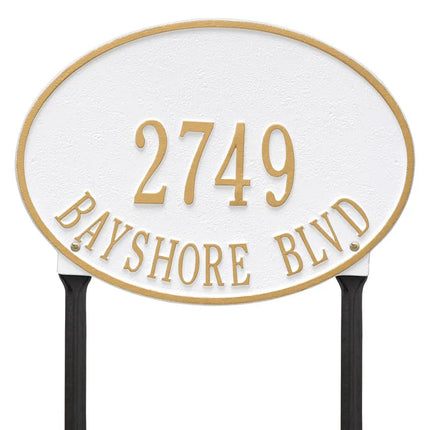 Personalized Hawthorne Lawn Address Plaque - 2 Line