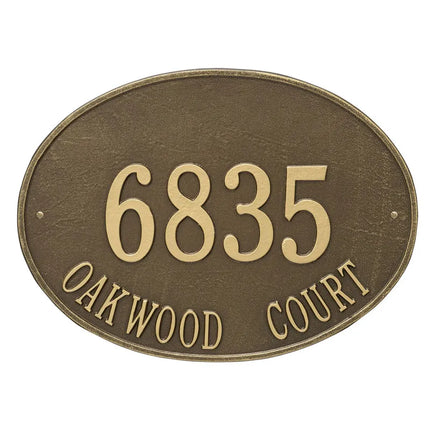 Personalized Hawthorne Large Address Plaque - 2 Line