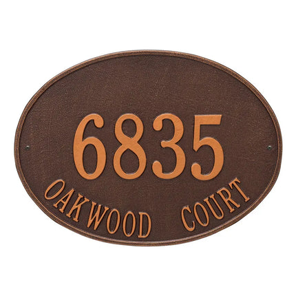 Personalized Hawthorne Large Address Plaque - 2 Line