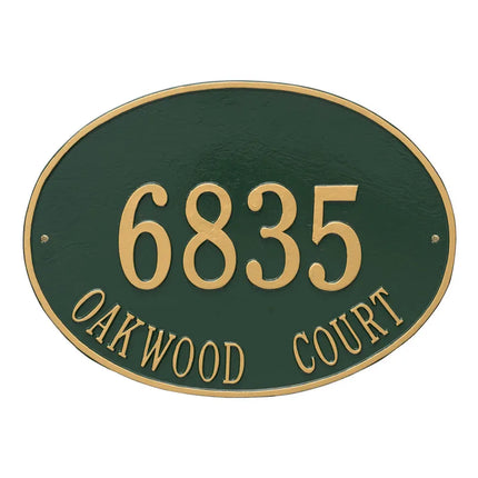 Personalized Hawthorne Large Address Plaque - 2 Line