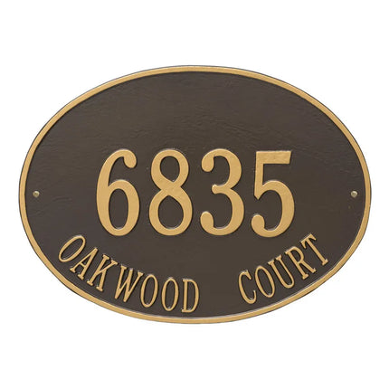 Personalized Hawthorne Large Address Plaque - 2 Line