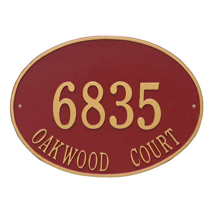 Personalized Hawthorne Large Address Plaque - 2 Line