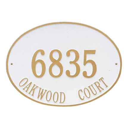 Personalized Hawthorne Large Address Plaque - 2 Line