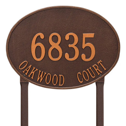 Personalized Hawthorne Large Lawn Address Plaque - 2 Line