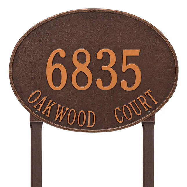 Personalized Hawthorne Large Lawn Address Plaque - 2 Line