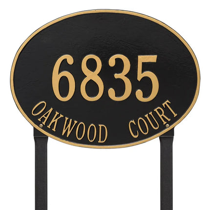 Personalized Hawthorne Large Lawn Address Plaque - 2 Line