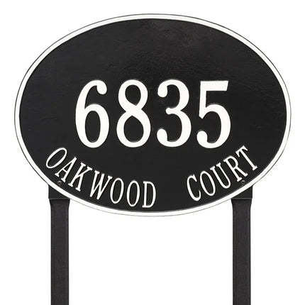 Personalized Hawthorne Large Lawn Address Plaque - 2 Line
