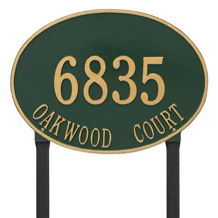 Personalized Hawthorne Large Lawn Address Plaque - 2 Line