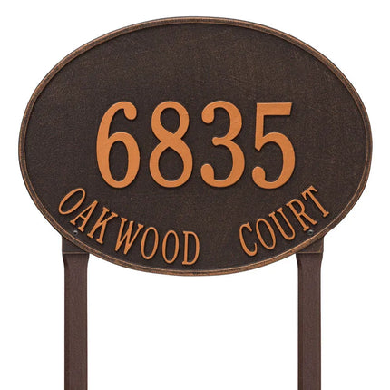 Personalized Hawthorne Large Lawn Address Plaque - 2 Line