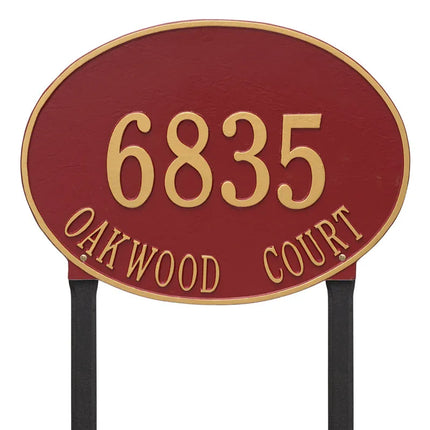 Personalized Hawthorne Large Lawn Address Plaque - 2 Line