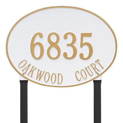 Personalized Hawthorne Large Lawn Address Plaque - 2 Line