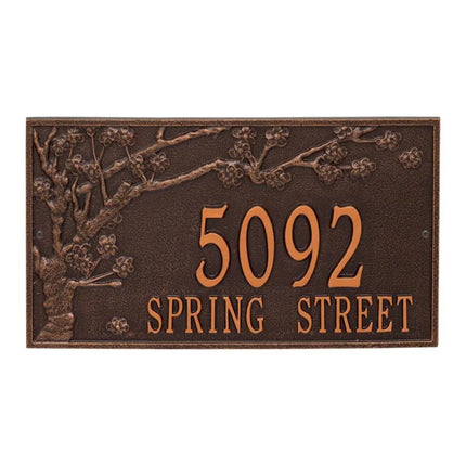 Personalized Spring Blossom 2 Line Estate Wall Plaque