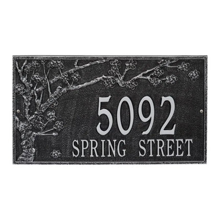 Personalized Spring Blossom 2 Line Estate Wall Plaque