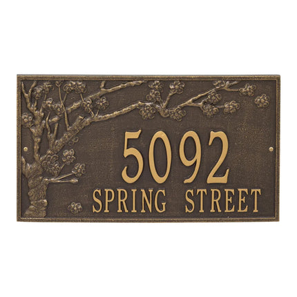 Personalized Spring Blossom 2 Line Estate Wall Plaque
