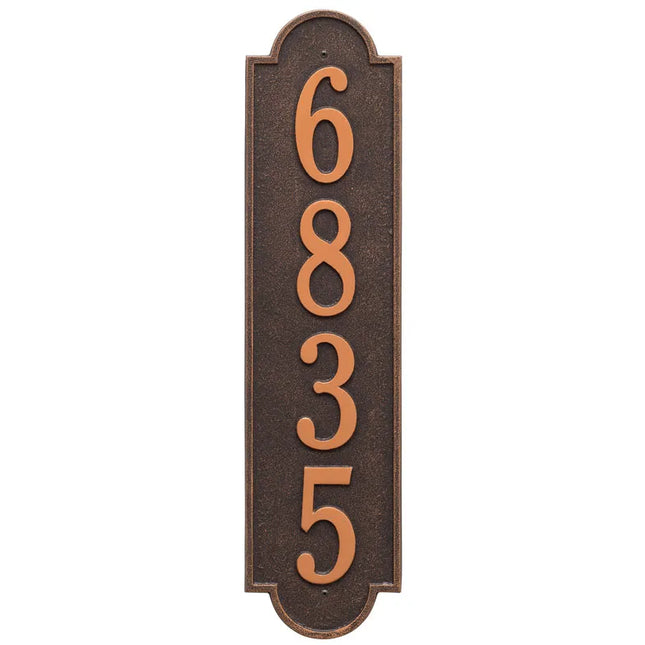 Personalized Vertical Large Address Plaque - 1 Line