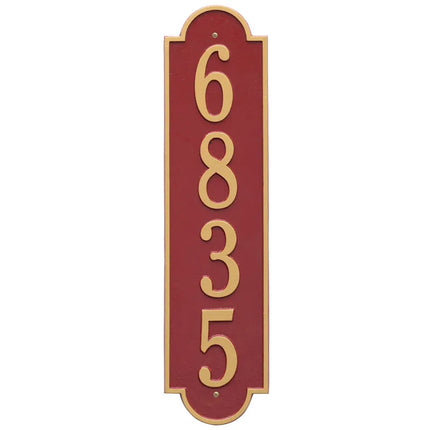 Personalized Vertical Large Address Plaque - 1 Line