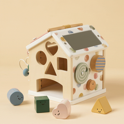 Tiny Land Cottage Activity Cube - Morandi