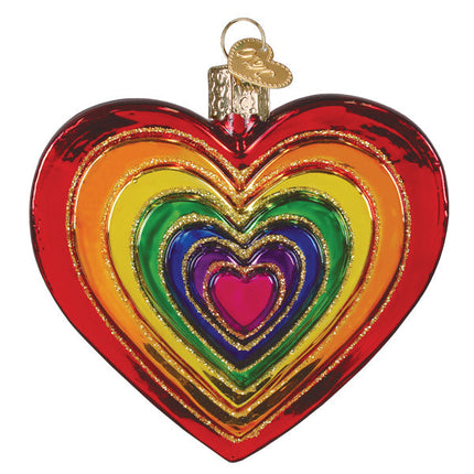 Rainbow Heart Ornament