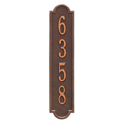 Personalized Vertical Address Plaque - 1 Line