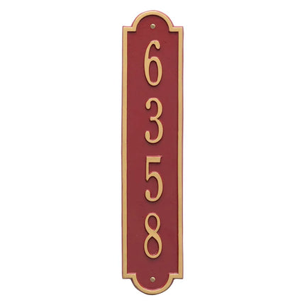 Personalized Vertical Address Plaque - 1 Line