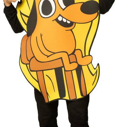 Adult This Is Fine Dog Meme Tunic Costume