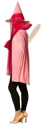 Adult Pink Fairy Godmother Hat, Cape & Wand Costume