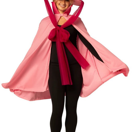 Adult Pink Fairy Godmother Hat, Cape & Wand Costume