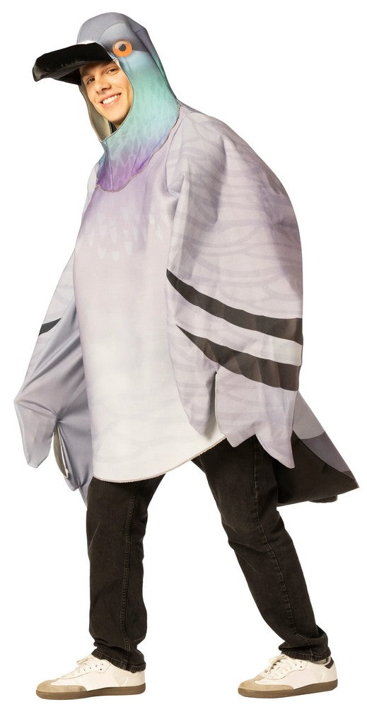 Adult Gray Pigeon Long-Sleeved Tunic Costume