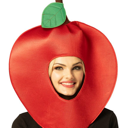 Adult Red Apple Headpiece Costume Accessory