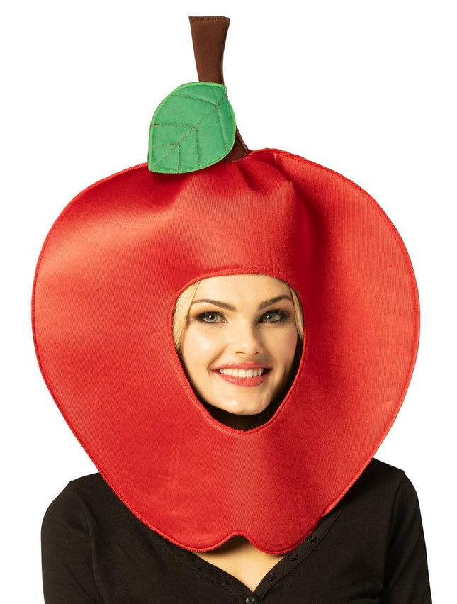 Adult Red Apple Headpiece Costume Accessory