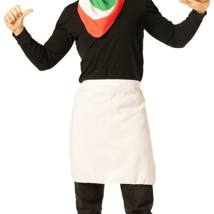 Adult Italian Chef Hat, Scarf & Apron Costume