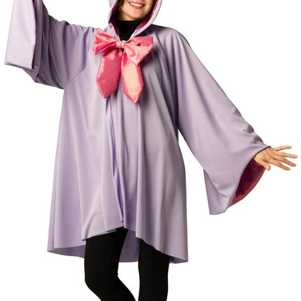Adult Purple Fairy Godmother Hooded Cape & Wand Costume