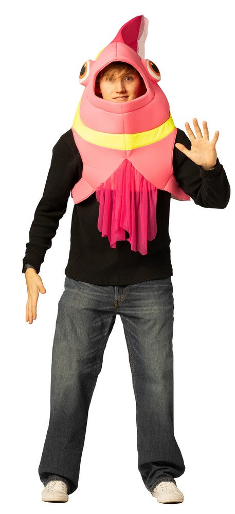Adult Glow-in-the-Dark Pink Fish Tunic Costume