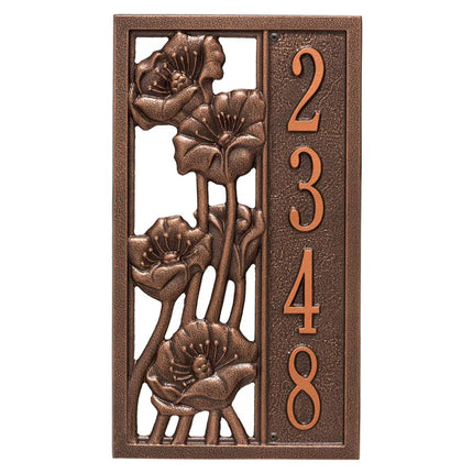 Personalized Flowering Poppies Vertical Wall Plaque
