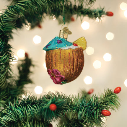 Tropical Coconut Drink Ornament