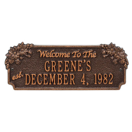 Personalized Daisy Welcome Plaque