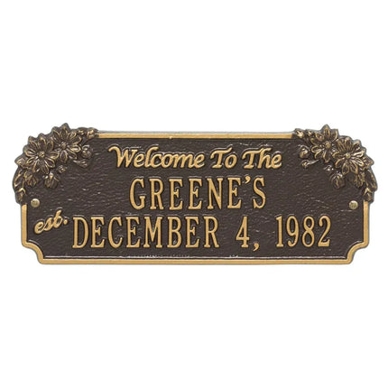 Personalized Daisy Welcome Plaque
