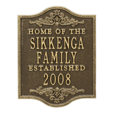 Buena Vista Anniversary Personalized Plaque