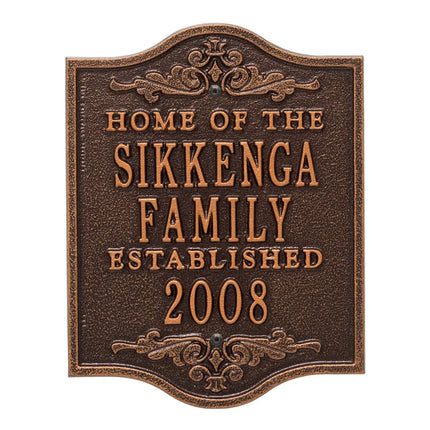 Buena Vista Anniversary Personalized Plaque