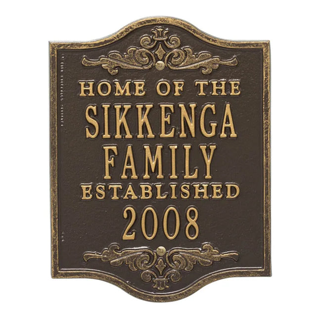 Buena Vista Anniversary Personalized Plaque