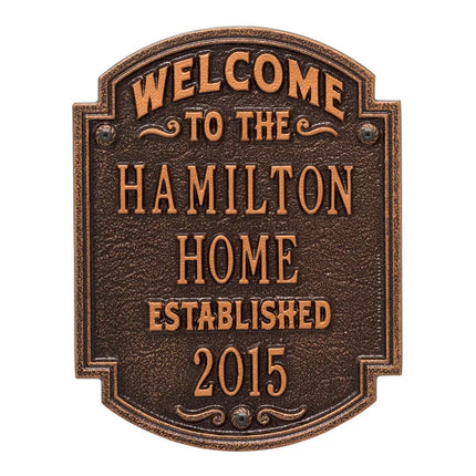 Personalized Heritage Welcome Plaque