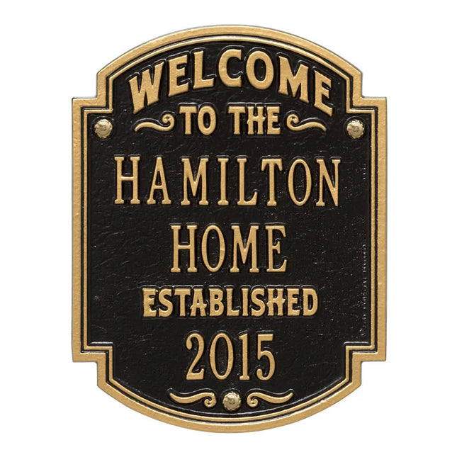 Personalized Heritage Welcome Plaque