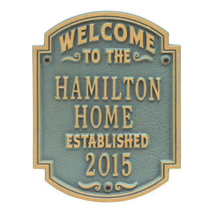 Personalized Heritage Welcome Plaque