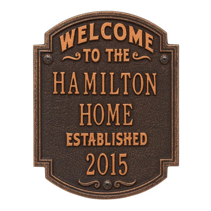 Personalized Heritage Welcome Plaque