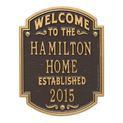 Personalized Heritage Welcome Plaque