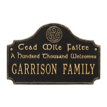 Personalized Cead Mile Failte Plaque